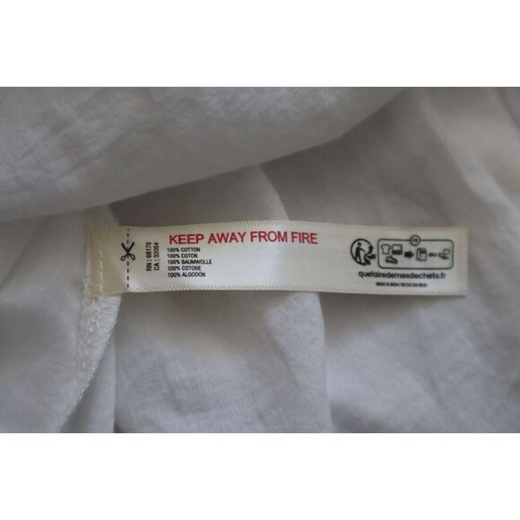 Free People OB1817734 Women's Sz XS White Isley L/S 2-in-1 Cotton Midi Dress - Picture 9 of 15